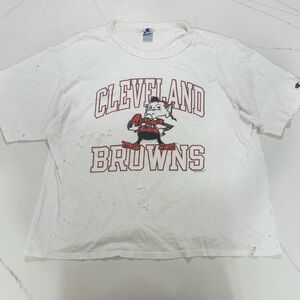 🔥 HEAVILY DISTRESSED Vintage Champion Cleveland Browns Tee 🔥